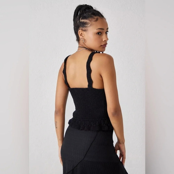 UO Carmella Lace-Up Sweater Tank Top, Black, Small and Medium Sizes, NWT - Picture 4 of 8